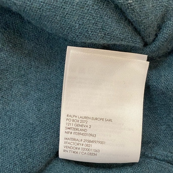 NWT Club Monaco Recycled Cashmere Turtleneck Sweater Dress in Dark Green Size XS - Picture 9 of 10